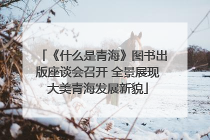 《什么是青海》图书出版座谈会召开 全景展现大美青海发展新貌