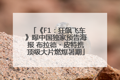 《F1：狂飙飞车》曝中国独家预告海报 布拉德・皮特携顶级大片燃爆暑期