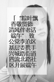 “粽叶飘香敬贤德 清风伴老话端午” 致公党李沧区基层委携手兴城路街道四流北路社区开展端午节主题活动