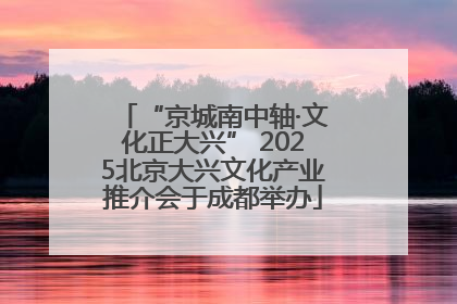 “京城南中轴·文化正大兴” 2025北京大兴文化产业推介会于成都举办