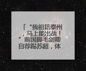 “我祖籍泰州，马上能出战！”前国脚毛剑卿自荐踢苏超，体育局回应