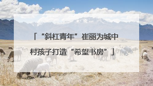 “斜杠青年”崔丽为城中村孩子打造“希望书房”