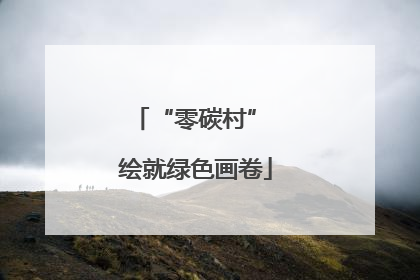 “零碳村” 绘就绿色画卷