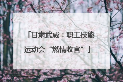 甘肃武威：职工技能运动会“燃情收官”