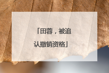 田蓉，被追认撤销资格