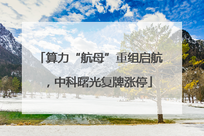 算力“航母”重组启航，中科曙光复牌涨停