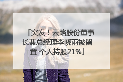 突发！云路股份董事长兼总经理李晓雨被留置 个人持股21%