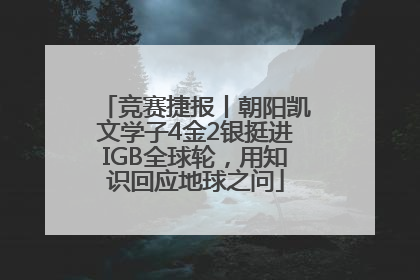 竞赛捷报丨朝阳凯文学子4金2银挺进IGB全球轮，用知识回应地球之问