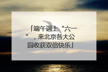 端午遇上“六一”，来北京各大公园收获双倍快乐
