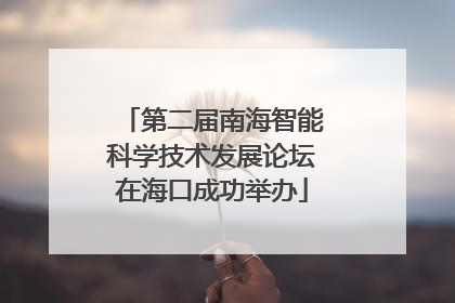 第二届南海智能科学技术发展论坛在海口成功举办