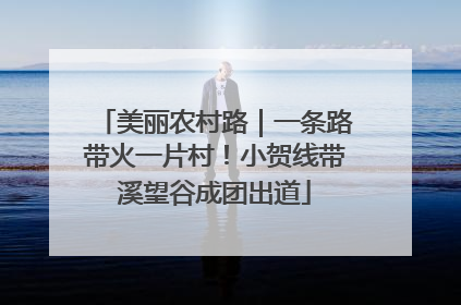 美丽农村路｜一条路带火一片村！小贺线带溪望谷成团出道