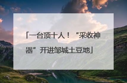 一台顶十人！“采收神器”开进邹城土豆地