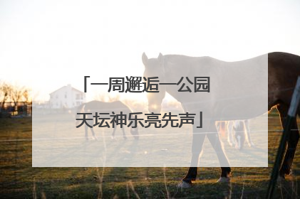 一周邂逅一公园 天坛神乐亮先声