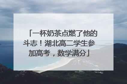 一杯奶茶点燃了他的斗志！湖北高二学生参加高考，数学满分