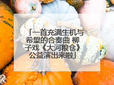 一首充满生机与希望的合奏曲 柳子戏《大河粮仓》公益演出来啦
