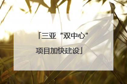三亚“双中心”项目加快建设
