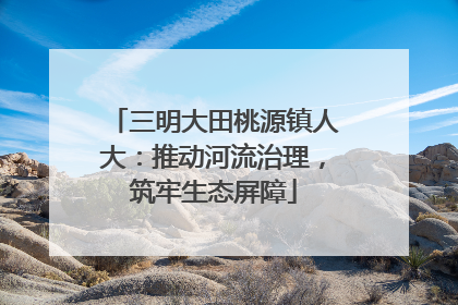 三明大田桃源镇人大：推动河流治理，筑牢生态屏障