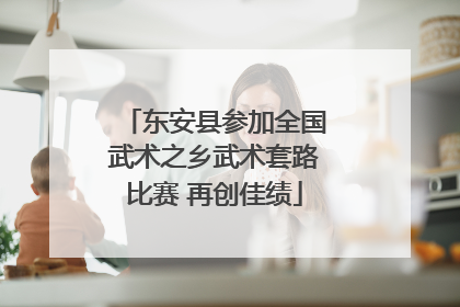 东安县参加全国武术之乡武术套路比赛 再创佳绩