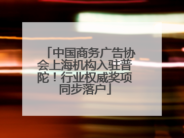 中国商务广告协会上海机构入驻普陀！行业权威奖项同步落户