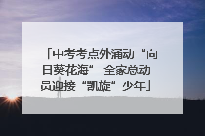 中考考点外涌动“向日葵花海” 全家总动员迎接“凯旋”少年