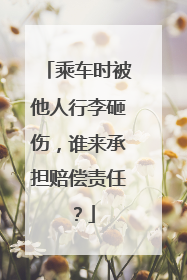 乘车时被他人行李砸伤，谁来承担赔偿责任？