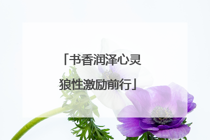 书香润泽心灵 狼性激励前行