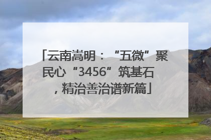 云南嵩明：“五微”聚民心“3456”筑基石，精治善治谱新篇