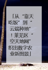 从“靠天吃饭”到“云端种地”！莱芜区“空天地网”织出数字农业新图景