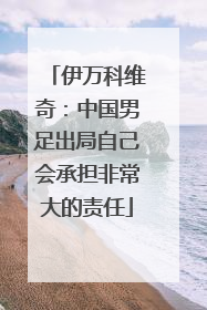 伊万科维奇：中国男足出局自己会承担非常大的责任