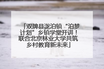 双牌县泷泊镇“泊梦计划”乡镇学堂开讲！联合北京林业大学共筑乡村教育新未来