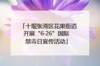十堰张湾区花果街道开展“6·26”国际禁毒日宣传活动
