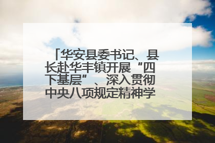 华安县委书记、县长赴华丰镇开展“四下基层”、深入贯彻中央八项规定精神学习教育工作调研