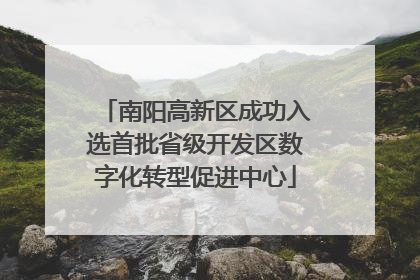 南阳高新区成功入选首批省级开发区数字化转型促进中心
