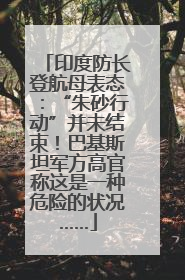 印度防长登航母表态：“朱砂行动”并未结束！巴基斯坦军方高官称这是一种危险的状况……