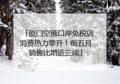 厦门空港口岸免税店消费热力攀升！前五月销售比增近三成