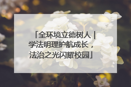 全环境立德树人｜学法明理护航成长，法治之光闪耀校园