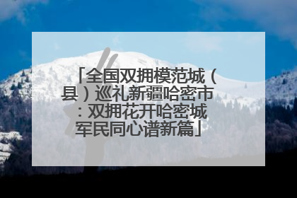 全国双拥模范城（县）巡礼新疆哈密市：双拥花开哈密城 军民同心谱新篇