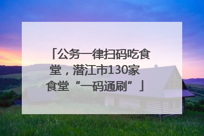 公务一律扫码吃食堂，潜江市130家食堂“一码通刷”