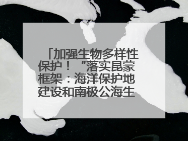 加强生物多样性保护！“落实昆蒙框架：海洋保护地建设和南极公海生态保护”主题论坛将举办