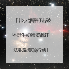 北京部署打击破坏野生动物资源违法犯罪专项行动