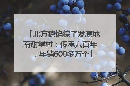 北方糖馅粽子发源地南谢堡村：传承六百年，年销600多万个