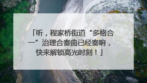 听，程家桥街道“多格合一”治理合奏曲已经奏响，快来解锁高光时刻！