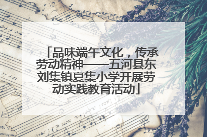 品味端午文化，传承劳动精神——五河县东刘集镇夏集小学开展劳动实践教育活动