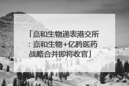 嘉和生物递表港交所：嘉和生物+亿腾医药战略合并即将收官
