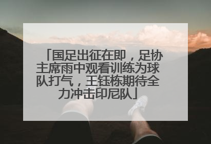 国足出征在即，足协主席雨中观看训练为球队打气，王钰栋期待全力冲击印尼队