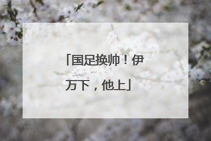国足换帅！伊万下，他上