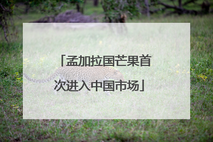 孟加拉国芒果首次进入中国市场