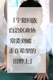 宁夏回族自治区政协常委刘媛：走在希望的田野上