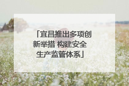 宜昌推出多项创新举措 构建安全生产监管体系