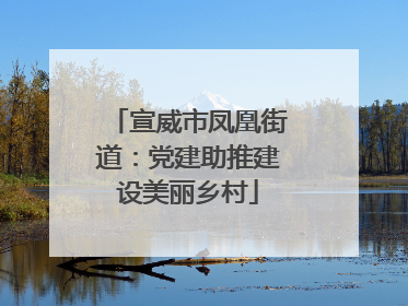 宣威市凤凰街道：党建助推建设美丽乡村